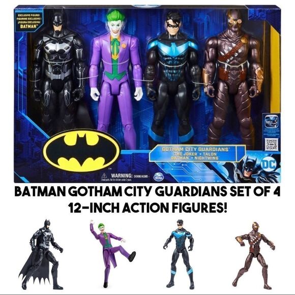 NEW! 🦇 BATMAN Gotham City Guardians Set of 4 BIG! 12 inch Action Figures! DC - Picture 1 of 9
